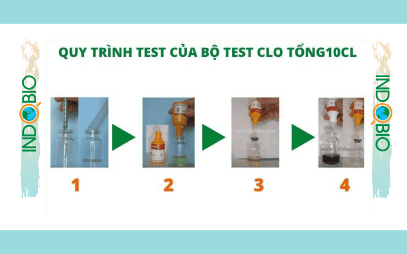 cách kiểm tra nồng độ clo trong nước với bộ test clo tổng 10cl